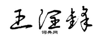 曾慶福王潤鋒草書個性簽名怎么寫