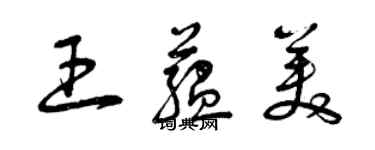 曾慶福王蘊美草書個性簽名怎么寫