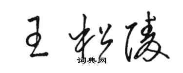 駱恆光王松陵草書個性簽名怎么寫