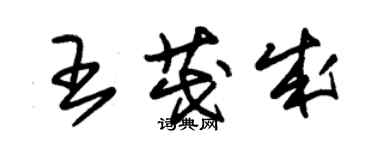 朱錫榮王茂成草書個性簽名怎么寫