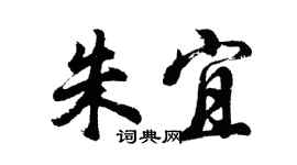 胡問遂朱宜行書個性簽名怎么寫