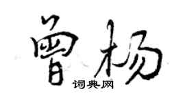 曾慶福曾楊行書個性簽名怎么寫