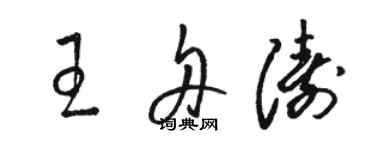 駱恆光王舟濤草書個性簽名怎么寫