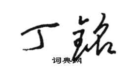 駱恆光丁銘草書個性簽名怎么寫