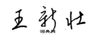 梁錦英王新壯草書個性簽名怎么寫
