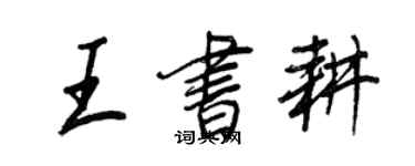 王正良王書耕行書個性簽名怎么寫