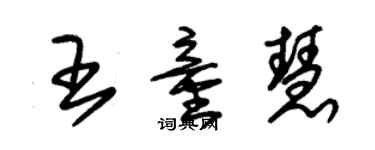 朱錫榮王童慧草書個性簽名怎么寫