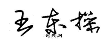 朱錫榮王東操草書個性簽名怎么寫