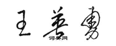 駱恆光王英勇草書個性簽名怎么寫