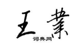 王正良王業行書個性簽名怎么寫