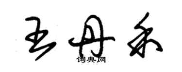 朱錫榮王丹禾草書個性簽名怎么寫