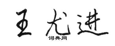 駱恆光王尤進行書個性簽名怎么寫