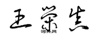 曾慶福王榮真草書個性簽名怎么寫