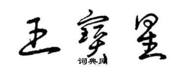 曾慶福王寶星草書個性簽名怎么寫