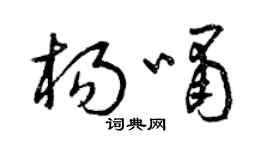 曾慶福楊嘯草書個性簽名怎么寫