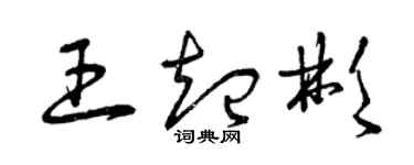 曾慶福王起彬草書個性簽名怎么寫