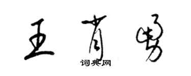 梁錦英王肖勇草書個性簽名怎么寫