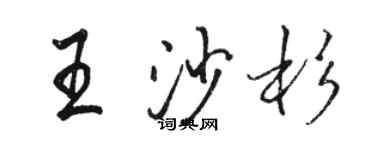 駱恆光王沙杉行書個性簽名怎么寫