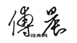 駱恆光傅晨草書個性簽名怎么寫