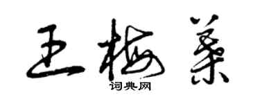 曾慶福王梅葉草書個性簽名怎么寫