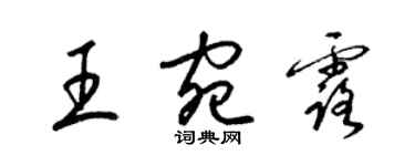 梁錦英王宛露草書個性簽名怎么寫