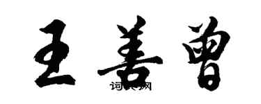 胡問遂王善曾行書個性簽名怎么寫