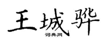 丁謙王城驊楷書個性簽名怎么寫