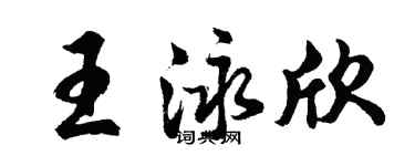 胡問遂王泳欣行書個性簽名怎么寫