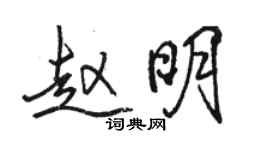 駱恆光趙明行書個性簽名怎么寫