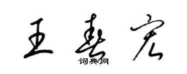 梁錦英王春宏草書個性簽名怎么寫