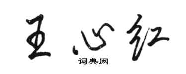 駱恆光王心紅行書個性簽名怎么寫