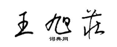 梁錦英王旭莊草書個性簽名怎么寫