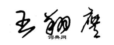 朱錫榮王翔膺草書個性簽名怎么寫
