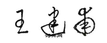 駱恆光王建甫草書個性簽名怎么寫