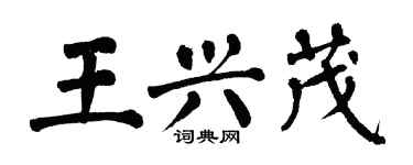 翁闓運王興茂楷書個性簽名怎么寫