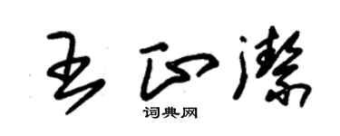 朱錫榮王正潔草書個性簽名怎么寫