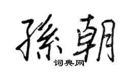 王正良孫朝行書個性簽名怎么寫