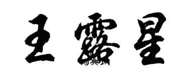 胡問遂王露星行書個性簽名怎么寫