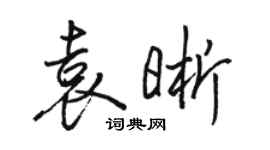 駱恆光袁晰行書個性簽名怎么寫