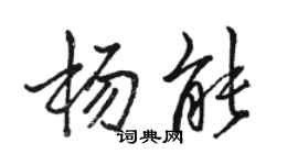 駱恆光楊能行書個性簽名怎么寫