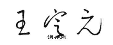 駱恆光王定元草書個性簽名怎么寫