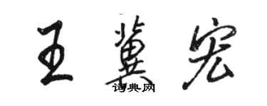 駱恆光王冀宏行書個性簽名怎么寫