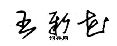 朱錫榮王新花草書個性簽名怎么寫