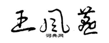 曾慶福王風燕草書個性簽名怎么寫