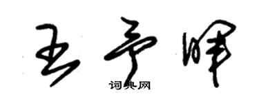 朱錫榮王予暉草書個性簽名怎么寫