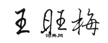 駱恆光王旺梅行書個性簽名怎么寫