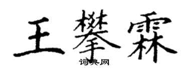 丁謙王攀霖楷書個性簽名怎么寫