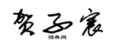 朱錫榮賀子宸草書個性簽名怎么寫