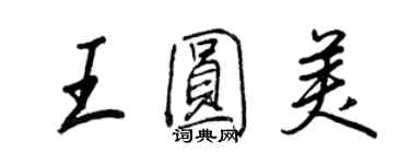 王正良王圓美行書個性簽名怎么寫