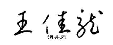 梁錦英王佳龍草書個性簽名怎么寫